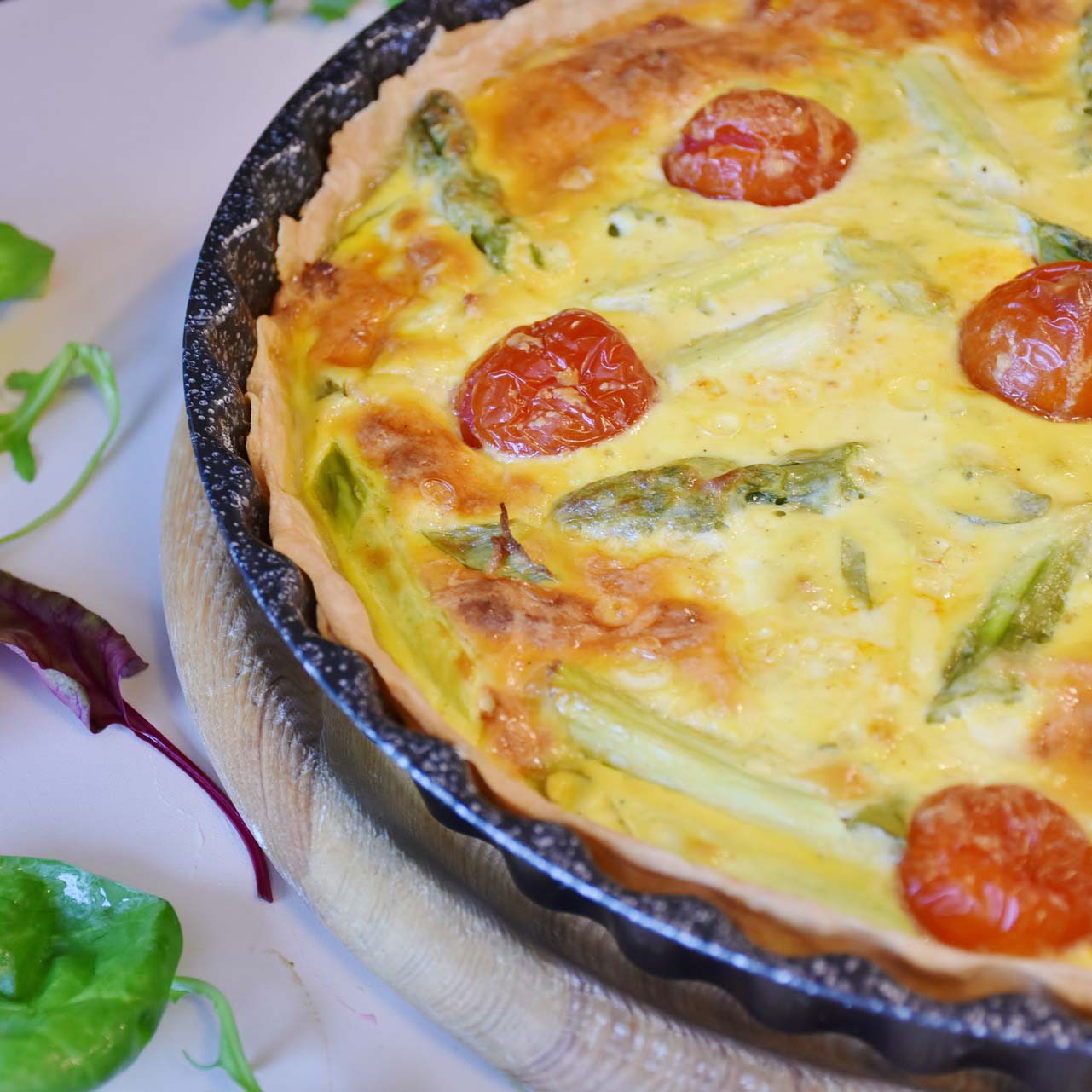 Quiche mit grünem Spargel - KrautBox